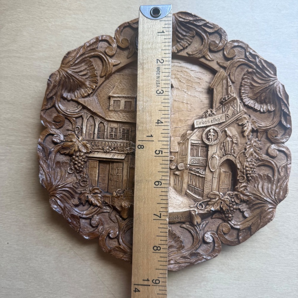 Unbranded Rudesheim Drosselgasse Wall Plaque OS Brown Excellent 3D Relief German - Picture 3 of 8